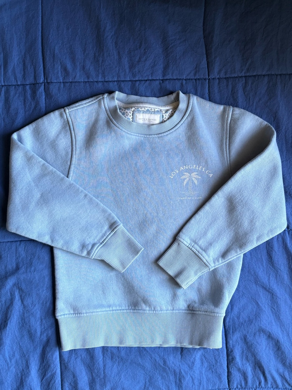 Denim & Flower Pale Blue Crewneck Sweatshirt